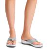 imageDREAM PAIRS Platform Flip Flops for Women Cushioned Thong Sandals with Soft Eva Foam Insole Lightweight Lycra fabric Comfort Dressy Slides Slippers for Summer BeachGrey