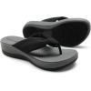 imageDREAM PAIRS Platform Flip Flops for Women Cushioned Thong Sandals with Soft Eva Foam Insole Lightweight Lycra fabric Comfort Dressy Slides Slippers for Summer BeachBlackGrey