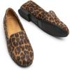imageDREAM PAIRS Round Toe Flats for Women Dressy Comfortable SlipOn Dress Business Casual Office Work Shoes for WomenLeopardsuede