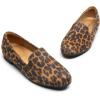 imageDREAM PAIRS Round Toe Flats for Women Dressy Comfortable SlipOn Dress Business Casual Office Work Shoes for WomenLeopardsuede