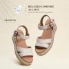 imageDREAM PAIRS Wedge Sandals for Women Espadrille Platform Sandals Open Toe Ankle Strap Low Wedges Heel Comfortable Sandals for SummerBeige