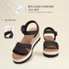 imageDREAM PAIRS Wedge Sandals for Women Espadrille Platform Sandals Open Toe Ankle Strap Low Wedges Heel Comfortable Sandals for SummerBlack