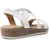 imageDREAM PAIRS Womens Ankle Strap Low Wedge SandalsWhite