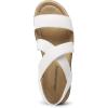 imageDREAM PAIRS Womens Ankle Strap Low Wedge SandalsWhite