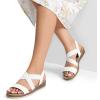 imageDREAM PAIRS Womens Ankle Strap Low Wedge SandalsWhite