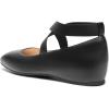 imageDREAM PAIRS Womens Ballet Flats Comfortable SlipOn Square Toe Dress Shoes with Elastic Ankle StrapsBlackpu