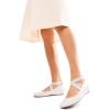 imageDREAM PAIRS Womens Ballet Flats Comfortable SlipOn Square Toe Dress Shoes with Elastic Ankle StrapsWhitepu