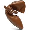 imageDREAM PAIRS Womens Ballet Flats Foldable Square Toe Mary Jane Flats Comfortable Slip On Dress Shoes Business Casual Work Mary Jane ShoesBrown