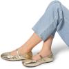 imageDREAM PAIRS Womens Ballet Flats Foldable Square Toe Mary Jane Flats Comfortable Slip On Dress Shoes Business Casual Work Mary Jane ShoesGold