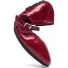 imageDREAM PAIRS Womens Ballet Flats Foldable Square Toe Mary Jane Flats Comfortable Slip On Dress Shoes Business Casual Work Mary Jane ShoesRed