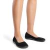 imageDREAM PAIRS Womens Ballet Flats Wide Toe Box Knit Flats for Women with Arch Support Comfortable Slip On Dressy Travel Work Business Office Shoes for WomenBlack