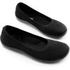 imageDREAM PAIRS Womens Ballet Flats Wide Toe Box Knit Flats for Women with Arch Support Comfortable Slip On Dressy Travel Work Business Office Shoes for WomenBlack