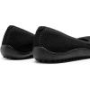 imageDREAM PAIRS Womens Ballet Flats Wide Toe Box Knit Flats for Women with Arch Support Comfortable Slip On Dressy Travel Work Business Office Shoes for WomenBlack