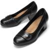 imageDREAM PAIRS Womens Chunky Comfortable Closed Toe Low Block Heels Work Round Toe Dress Wedding Adjustable Slip On Pumps ShoesBlack