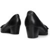 imageDREAM PAIRS Womens Chunky Comfortable Closed Toe Low Block Heels Work Round Toe Dress Wedding Adjustable Slip On Pumps ShoesBlack