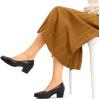 imageDREAM PAIRS Womens Chunky Comfortable Closed Toe Low Block Heels Work Round Toe Dress Wedding Adjustable Slip On Pumps ShoesBrown