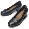 imageDREAM PAIRS Womens Chunky Comfortable Closed Toe Low Block Heels Work Round Toe Dress Wedding Adjustable Slip On Pumps ShoesNavy