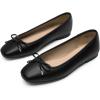 imageDREAM PAIRS Womens Flats Square Toe Ballet Flats Comfortable Casual Ballerina Flat Dress Shoes with Bow Suitable for Dressy Business Casual Work OfficeBlack