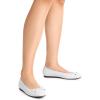 imageDREAM PAIRS Womens Flats Square Toe Ballet Flats Comfortable Casual Ballerina Flat Dress Shoes with Bow Suitable for Dressy Business Casual Work OfficeWhite