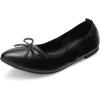 imageDREAM PAIRS Womens Foldable Flats Shoes Pointed Toe Ballet Flats Bowknot Comfort Slip on Dress ShoesBlack