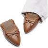 imageDREAM PAIRS Womens Foldable Flats Shoes Pointed Toe Ballet Flats Bowknot Comfort Slip on Dress ShoesBrown