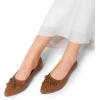 imageDREAM PAIRS Womens Foldable Flats Shoes Pointed Toe Ballet Flats Bowknot Comfort Slip on Dress ShoesBrown