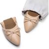 imageDREAM PAIRS Womens Foldable Flats Shoes Pointed Toe Ballet Flats Bowknot Comfort Slip on Dress ShoesNude