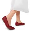 imageDREAM PAIRS Womens Foldable Flats Shoes Pointed Toe Ballet Flats Bowknot Comfort Slip on Dress ShoesRed