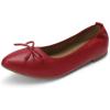 imageDREAM PAIRS Womens Foldable Flats Shoes Pointed Toe Ballet Flats Bowknot Comfort Slip on Dress ShoesRed