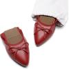 imageDREAM PAIRS Womens Foldable Flats Shoes Pointed Toe Ballet Flats Bowknot Comfort Slip on Dress ShoesRed