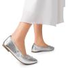 imageDREAM PAIRS Womens Foldable Flats Shoes Pointed Toe Ballet Flats Bowknot Comfort Slip on Dress ShoesSilver