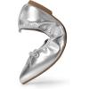 imageDREAM PAIRS Womens Foldable Flats Shoes Pointed Toe Ballet Flats Bowknot Comfort Slip on Dress ShoesSilver