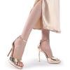 imageDREAM PAIRS Womens Heels High Stilettos Ankle Strap Sexy Comfort Dress Shoes Wedding Bridal Pumps SandalsLight Gold