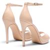 imageDREAM PAIRS Womens Heels High Stilettos Ankle Strap Sexy Comfort Dress Shoes Wedding Bridal Pumps SandalsNude