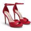imageDREAM PAIRS Womens Heels High Stilettos Ankle Strap Sexy Comfort Dress Shoes Wedding Bridal Pumps SandalsRed