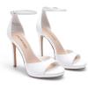 imageDREAM PAIRS Womens Heels High Stilettos Ankle Strap Sexy Comfort Dress Shoes Wedding Bridal Pumps SandalsWhite