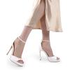imageDREAM PAIRS Womens Heels High Stilettos Ankle Strap Sexy Comfort Dress Shoes Wedding Bridal Pumps SandalsWhite