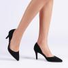 imageDREAM PAIRS Womens High Heel Closed Toe PumpsBlacksuede