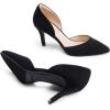 imageDREAM PAIRS Womens High Heel Closed Toe PumpsBlacksuede