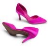 imageDREAM PAIRS Womens High Heel Closed Toe PumpsHot Pinksatin