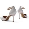 imageDREAM PAIRS Womens High Heels Strappy Closed Toe Stiletto Ankle Strap Pointed Toe DOrsay Heel Dress Wedding Party Pumps ShoesSilverPu