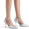 imageDREAM PAIRS Womens High Heels Strappy Closed Toe Stiletto Ankle Strap Pointed Toe DOrsay Heel Dress Wedding Party Pumps ShoesSilverPu