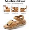imageDREAM PAIRS Womens Hiking Sandals Arch Support Platform Orthopedic Sandals Comfortable Open Toe Walking Summer Shoes Lightweight Outdoor Athletic Sport Water SandalsBrown