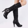 imageDREAM PAIRS Womens KneeHigh Stiletto Boots Black Fashion amp Classic Dress BootsParisblack Pu