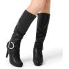 imageDREAM PAIRS Womens KneeHigh Stiletto Boots Black Fashion amp Classic Dress BootsParisblack Pu