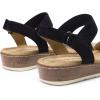 imageDREAM PAIRS Womens Low Wedge Casual SandalsBlack