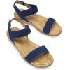 imageDREAM PAIRS Womens Low Wedge Casual SandalsNavy