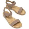 imageDREAM PAIRS Womens Low Wedge Casual SandalsTaupe