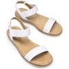 imageDREAM PAIRS Womens Low Wedge Casual SandalsWhite