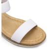 imageDREAM PAIRS Womens Low Wedge Casual SandalsWhite
